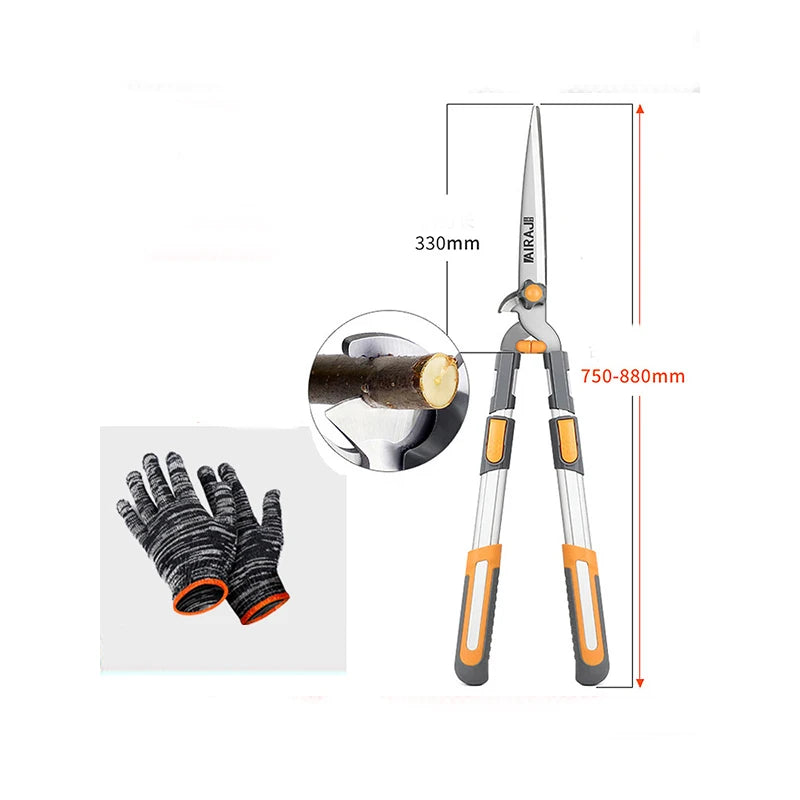 Lawn Shears Fruit Tree Garden Pruning Scissors Gardening Scissors Greening Garden Tools Fence Pruning Shears Durable Hand Tool