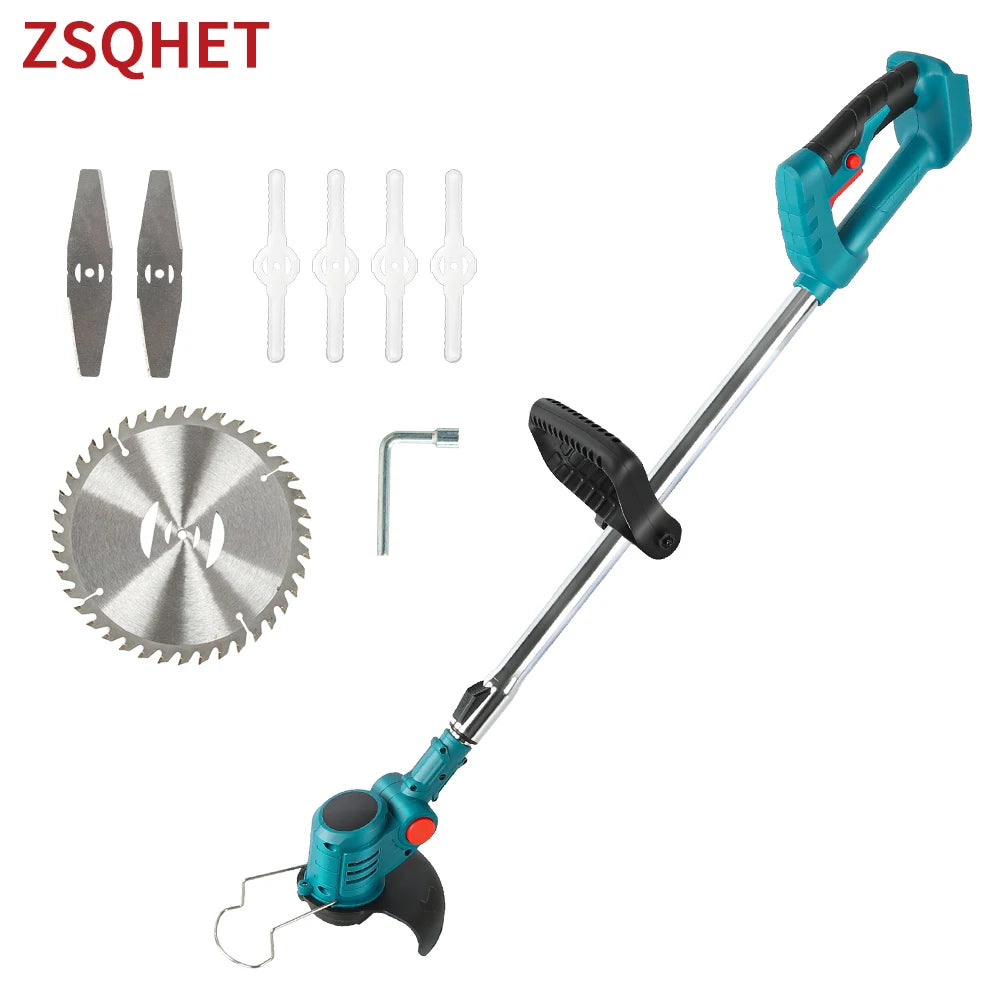 Garden Trimmer 21V Brushless Electric Grass Cutter for Makita,Lightweight Lawn Mower, 3-In-1 Edger & Shrub Pruner Garden Tools