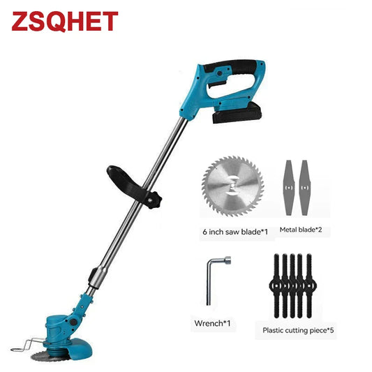 Garden Trimmer 21V Brushless Electric Grass Cutter  for Makita,Lightweight Lawn Mower, 3-In-1 Edger & Shrub Pruner Garden Tools