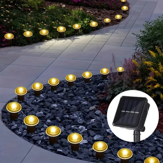 Garden Solar Lights, Waterproof String Lights for Lawn Paths, Camping, Birthday Parties, Holidays and Decorations